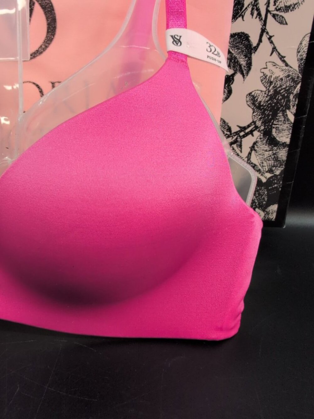 Victoria Secret Very Sexy So Obsessed Smooth Wireless Push Up Bra 32B Hot Pink - Picture 3 of 12